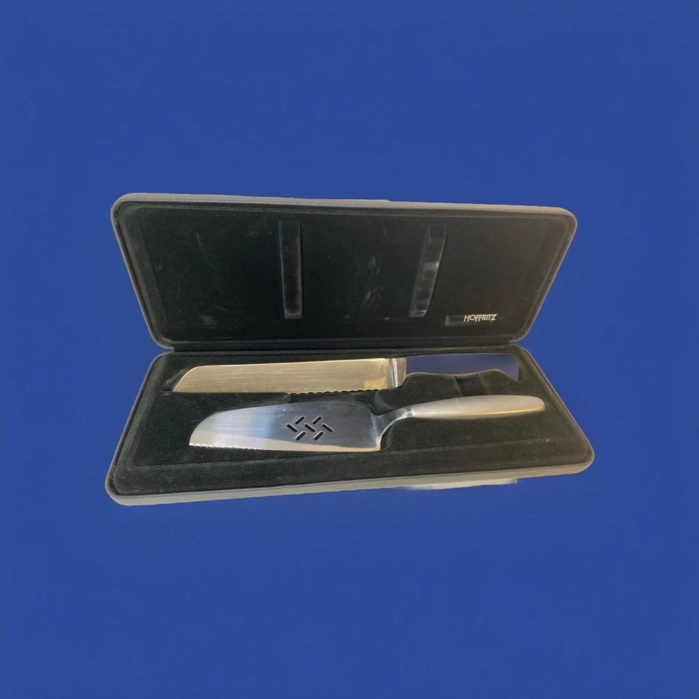 HOFFRITZ platinum series‎ KNIFE & Cake/Pie SERVING Set stainless steel w/ Case
